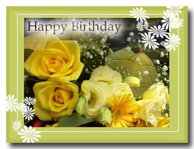 Birthday With Yellow Roses-wb55032