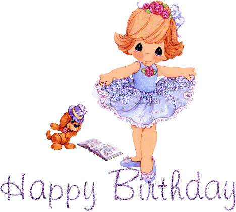 Cute Doll Wishing You Happy Birthday-wb334