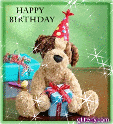 Cute Puppy Wishing You Happy Birthday-wg6408