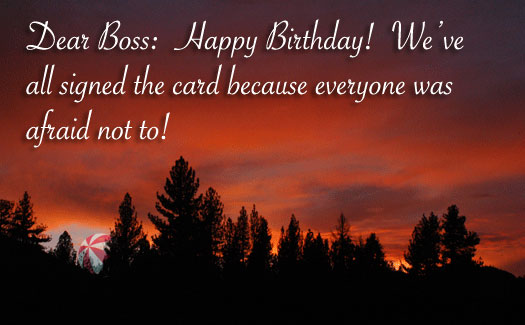 Dear Boss Happy Birthday