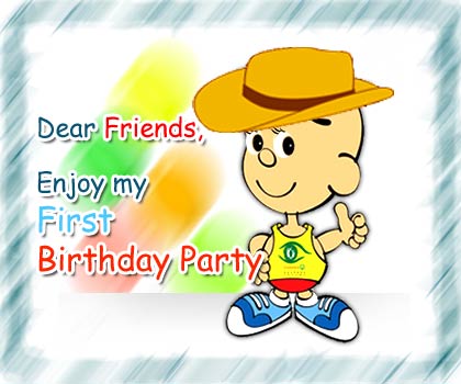 Dear Friends Enjoy My First Birthday-wb015
