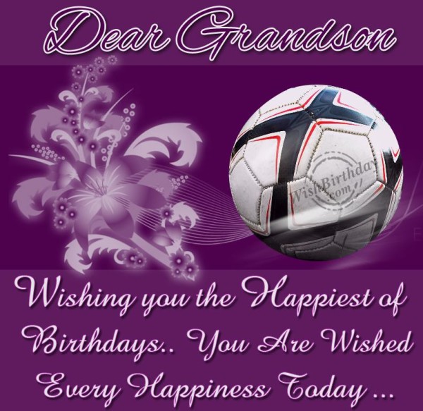 Dear Grandson Wishing you The Happiest Of Birthdays-wb32