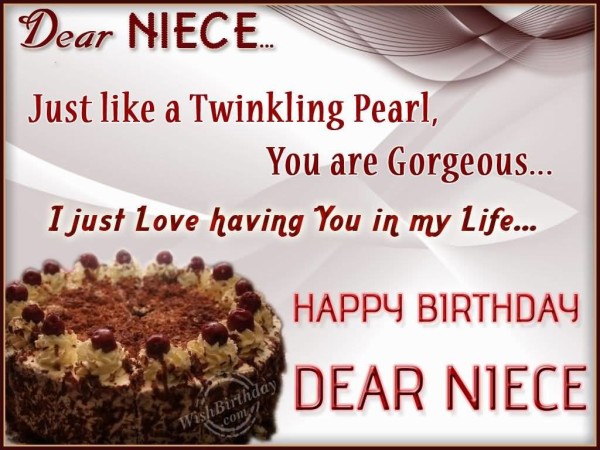 Dear Niece Happy Birthday-wb4201