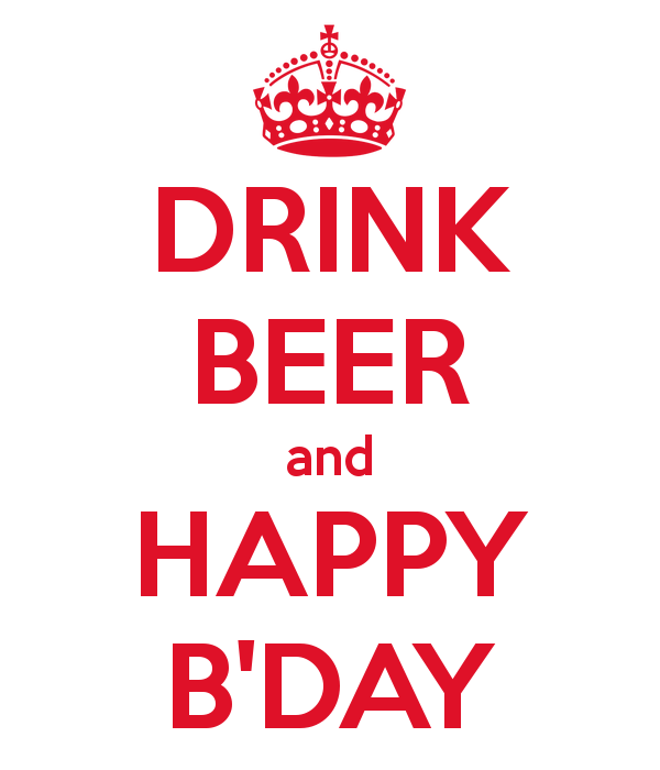Drink Beer And Happy B'day-wb4711