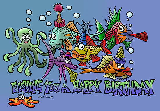 Fishing You A Happy Birthday !-wb01604