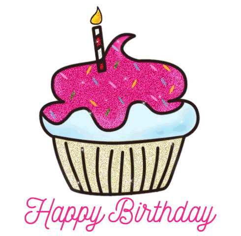 Glittering Birthday Cupcake-wb863