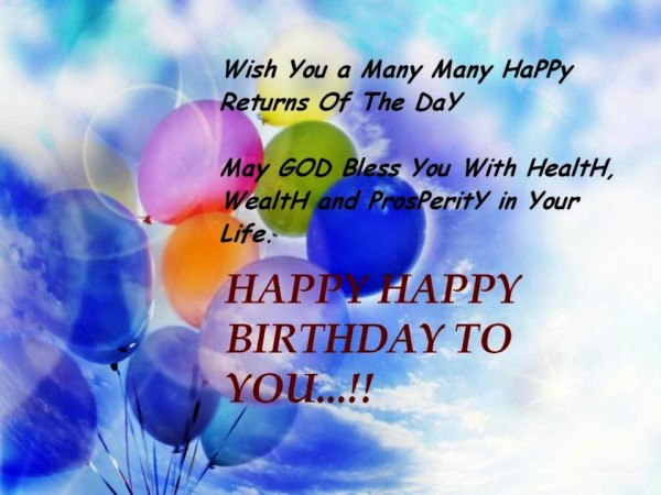 God Bless You Health And Wealth happy Birthday-wb6005