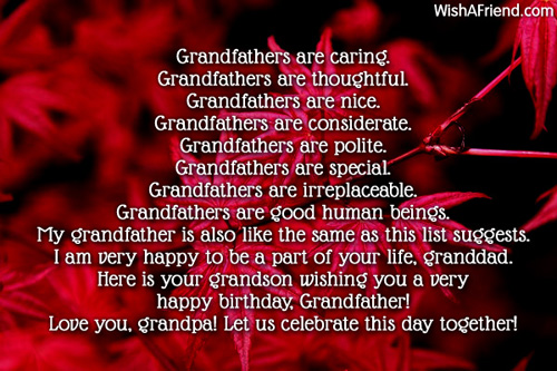 Grandfather Are Caring-Happy Birthday-wg3503