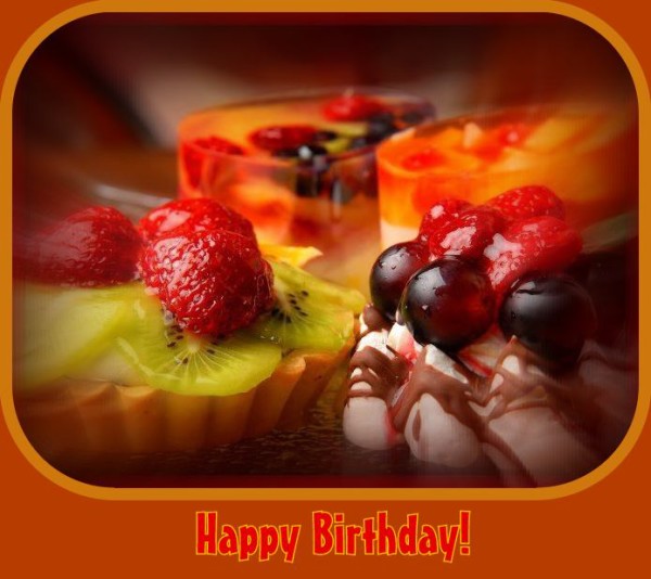 Happy Birthday With Fruits