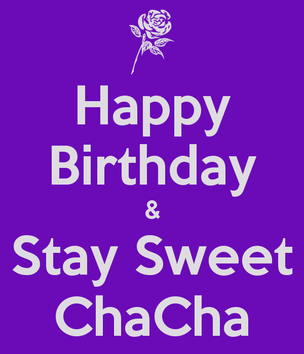 Happy Birthday And Stay Sweet Chacha-wk56
