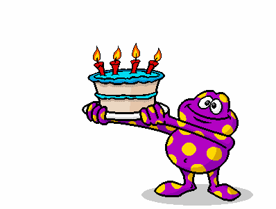 Happy Birthday - Animated Frog-wb4105