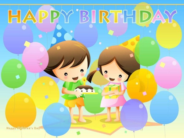 Happy Birthday - Cute Kids Image-wb6005