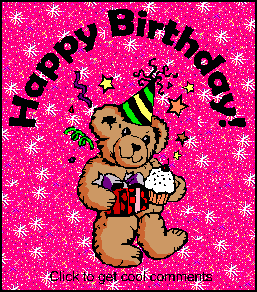 Happy Birthday Glitter- Teddy Picture