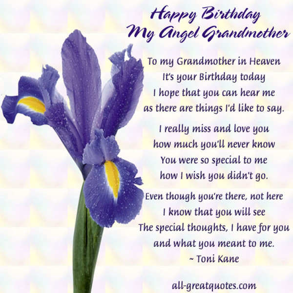 Happy Birthday My Angel Grandmother-wb465