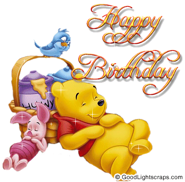 Happy Birthday - Pooh and Piglet-wb203