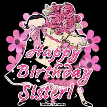 Happy Birthday Sister – Glitter