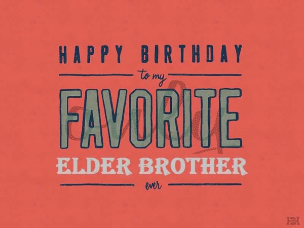 Happy Birthday To My Favorite Elder Brother-wb6018