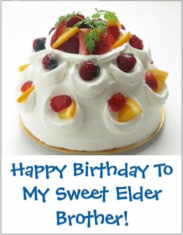 Happy Birthday To My Sweet Elder Brother-wb6020