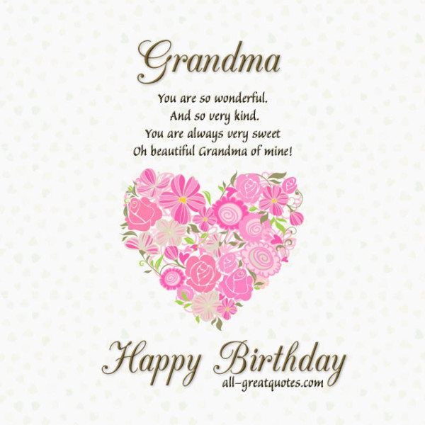 Happy Birthday Wish For My Wonderful Grandma-wb466