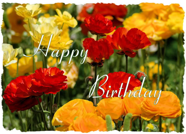 Happy Birthday With Beautiful Flowers !-wb55055