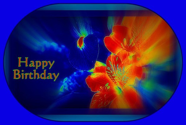 Happy Birthday With Blue Background-wb55056