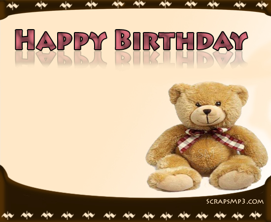 Happy Birthday With Brown Teddy-wb02707