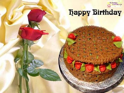 Happy Birthday With Decorative Cake-wb7919