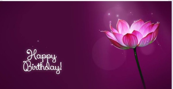 Happy Birthday With Lotus-wb5714