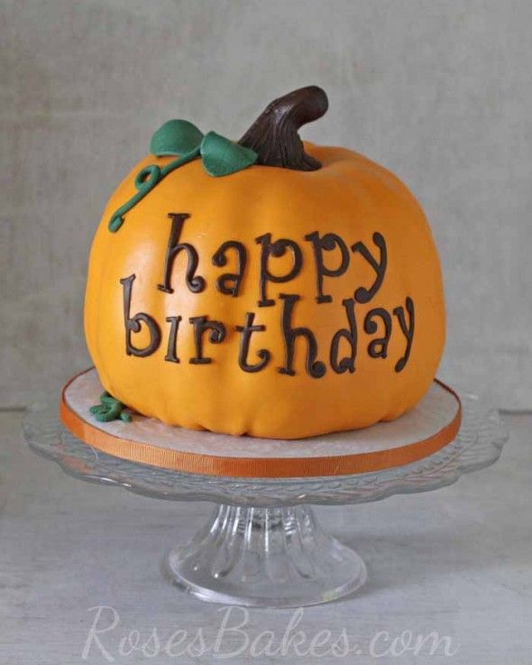 Happy Birthday With Pumpkin Cake