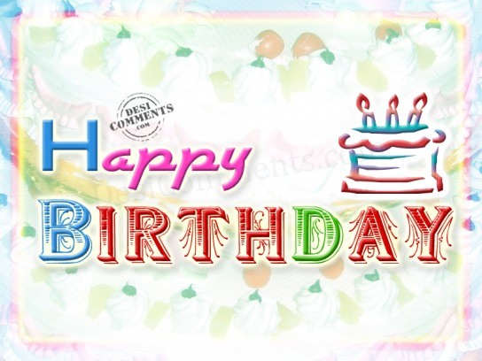 Happy Birthday With Simple Background-wb02713