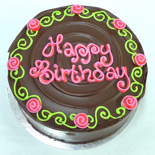 Happy Birthday With Sweet Chocolate Cake-wb653