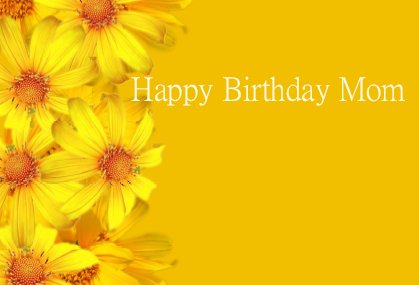 Happy Birthday With Yellow Background