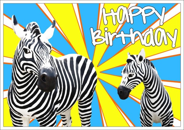 Happy Birthday With Zebra !-wb354