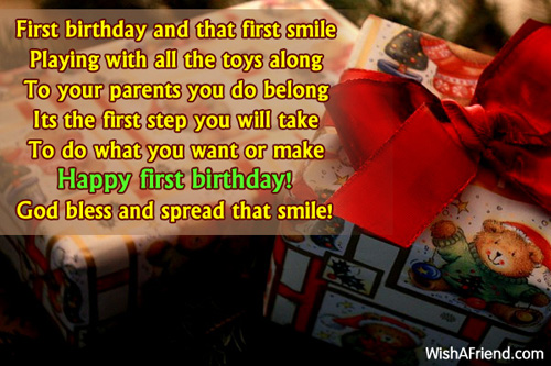 Happy First Birthday God Bless And Spread that Smile !-wb5111