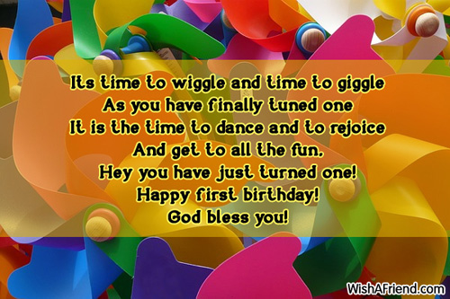 Happy First Birthday God Bless You-wb5103