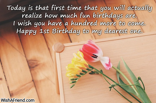Happy First Birthday To my Dearest One-wb5115