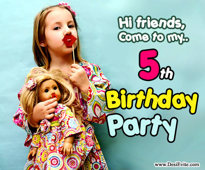 Hi Friends Come To My Fifth Birthday-wb024
