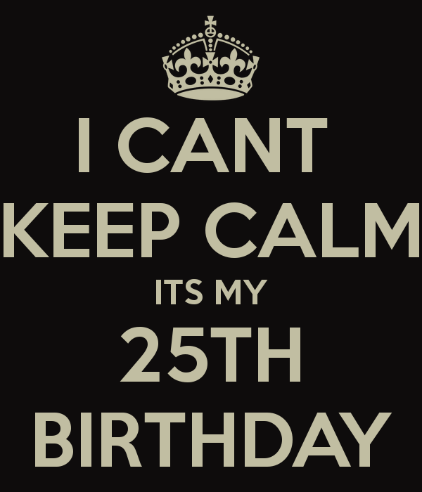 I Cannot Keep Calm It's My Twenty Fifth Birthday-wb3511
