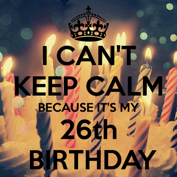 I Cannot Keep Calm It's My Twenty Sixth Birthday !-wb0406
