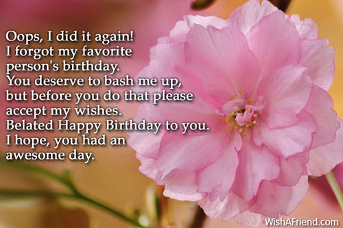 I Forget My Favorite Person's Birthday-wb0939