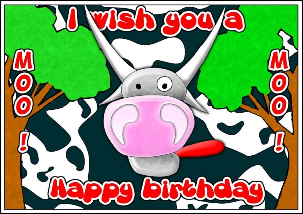 I Wish You  Happy Birthday - Moo-wb357