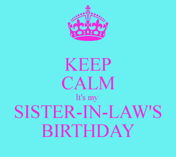 It Is My Sister In Law Birthday-wb366