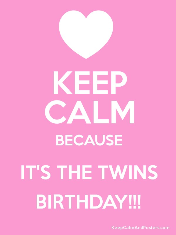 Keep Calm Because It Is The Twins Birthday-wb7220