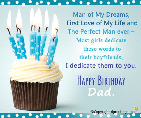 Man Of My Dreams Happy Birthday Dad-wb55