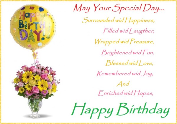May Your Special Day Surrounded Wid Happiness-wb6519