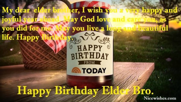 My Dear Elder Brother I Wish You  A Happy Birthday-wb6044