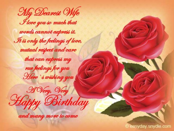 My Dearest Wife Happy Birthday-wb4108