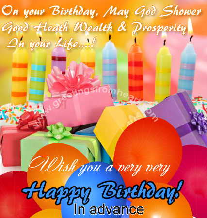 On Your Birthday May God Shower Good Health-wb4652