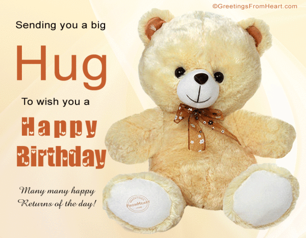 Sending You A Big Hug To Wish U A Happy Birthday-wb0256