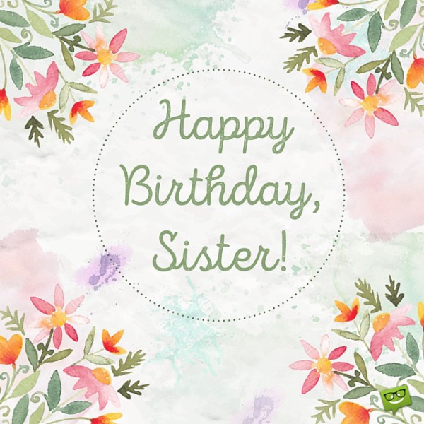 Sister Happy Birthday